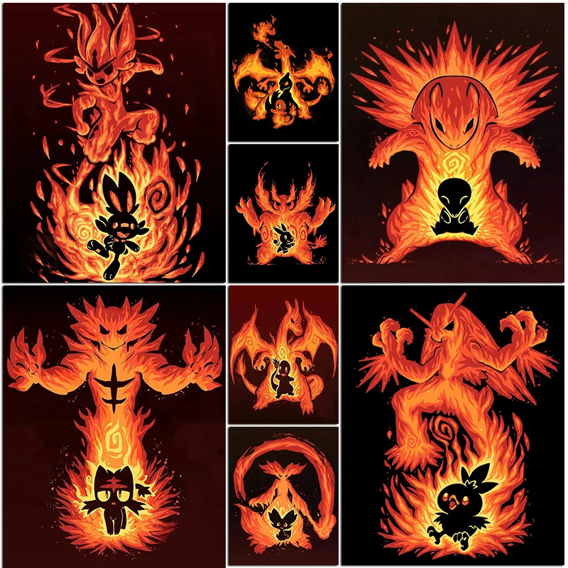 

DIY Diamond Painting Pokemon Cross Stitch Kits Full Square/Round Diamond Embroidery Cartoon Art Mosaic Picture Home Decor Gifts