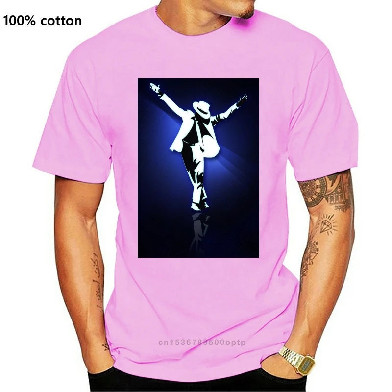 

Новинка футболка Майкла Джексона с эффектом «Руки вверх»-черно-синяя футболка для дня рождения