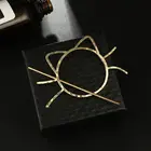 Женская Геометрическая заколка для волос Meow Cat, металлическая скользящая заколка для волос, заколка для шаль, заколка для конского хвоста, D5QB