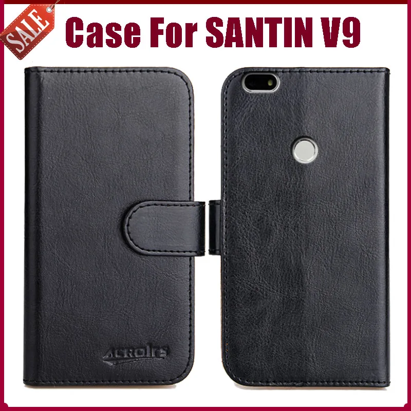 Лидер продаж! Чехол-Кошелек SANTIN V9 5 дюйма 6 цветов флип мягкие кожаные для телефона