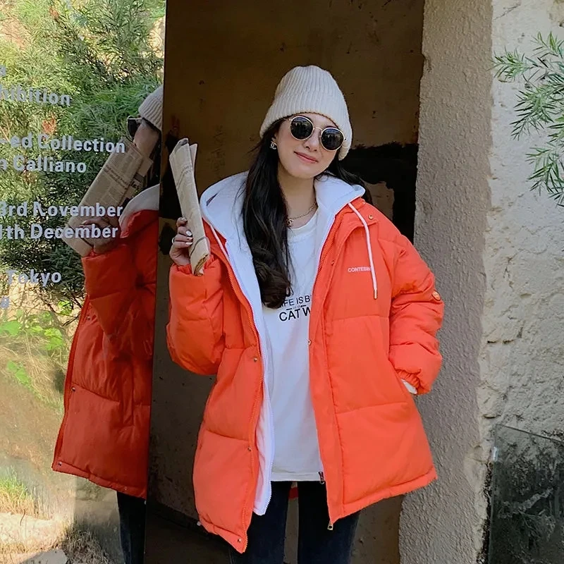 

2021 New Winter Jacket Coat Women Warm Parkas Snow Wear Thicken Warm Cotton Padded Jacket Female Loose Wadded Jackets Plus Size