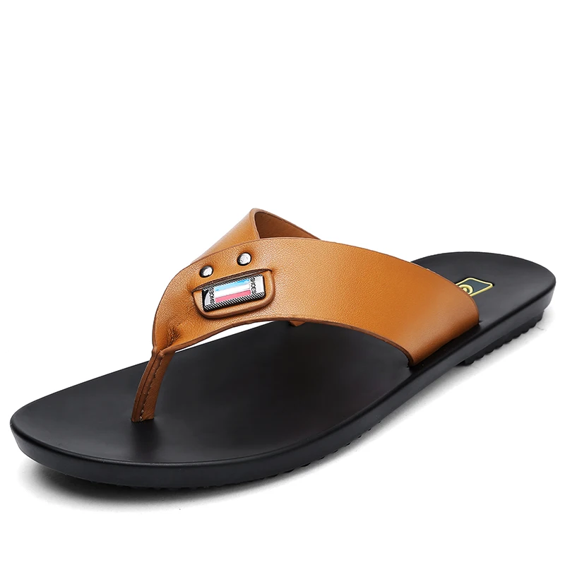 2020 летние тапочки мужские повседневные Нескользящие шлепанцы на плоской подошве