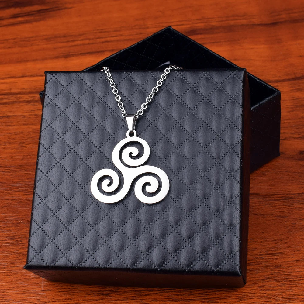 Модные подвески и ожерелья Triskele Triskelion для женщин нержавеющая сталь Аллисон