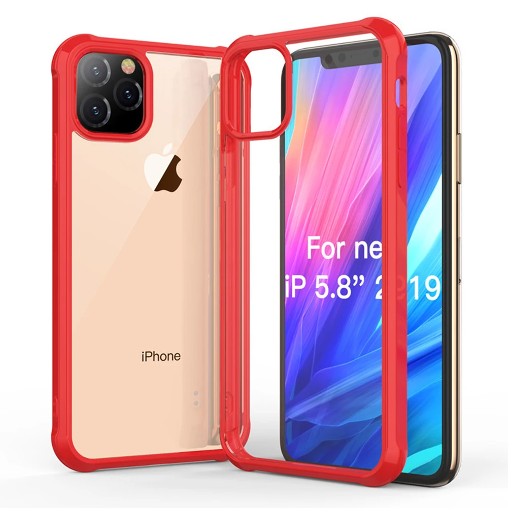 Прозрачный жесткий чехол для iPhone 11 5 8 6 1 2019 защита подушка безопасности