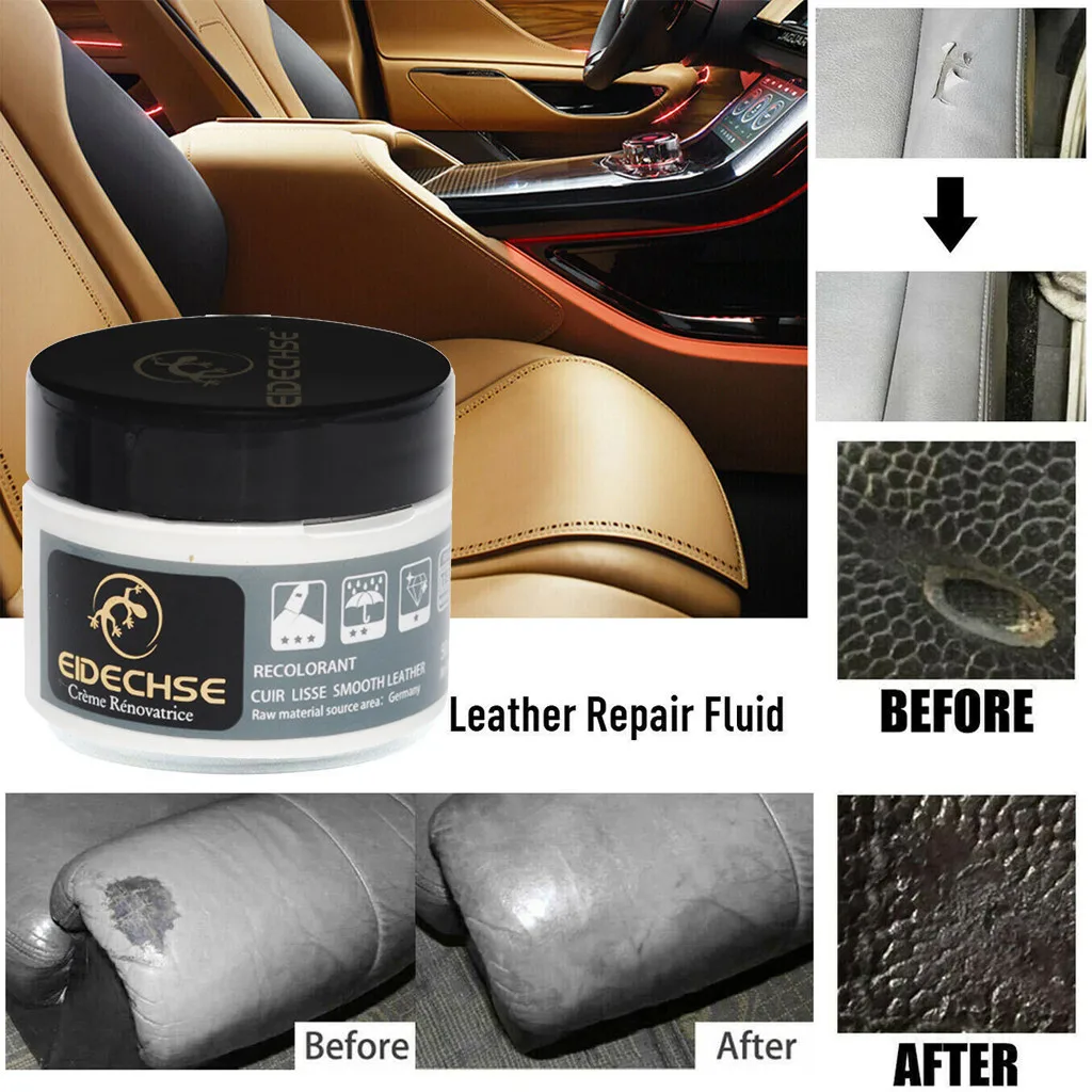 

Leather Repair Cream Filler Compound For Leather Restoration Cracks Burns Holes Leather refurbishment dyeing oil