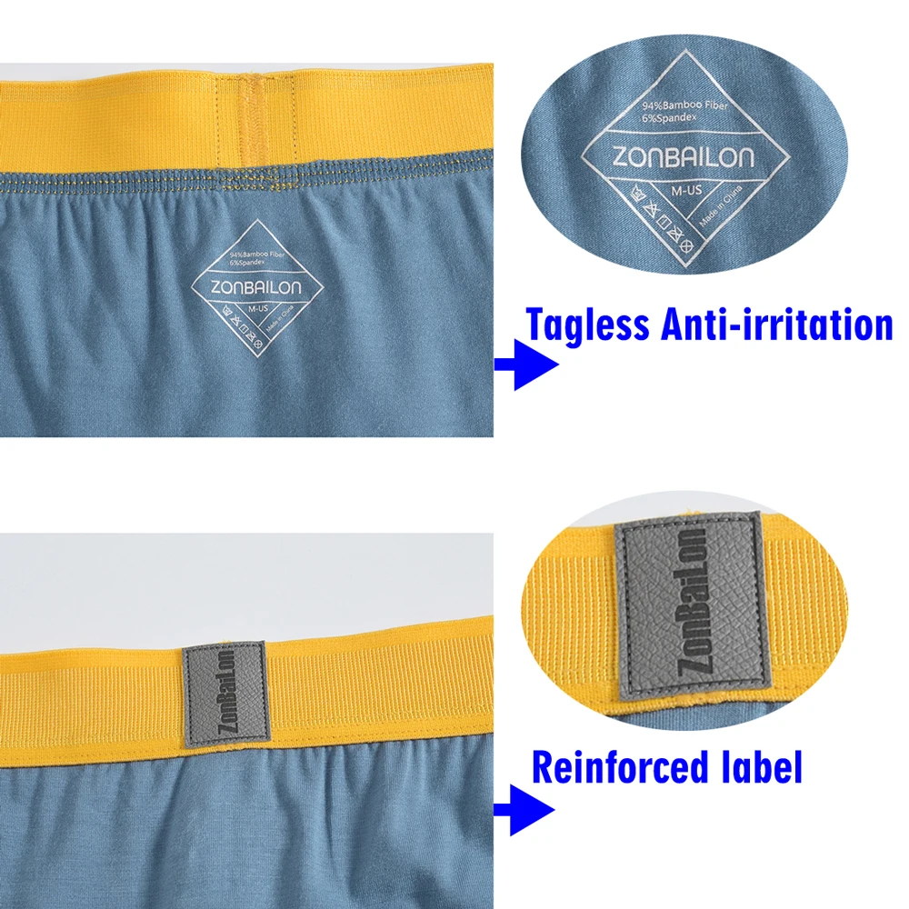 Mens Boxer Shorts 4pcs/lot Bamboo Underpants Soft Boxer Men Breathable Solid Underwear Flexible Boxershorts Underpants