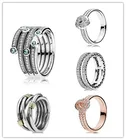 Женское кольцо из серебра 925 пробы, винтажное Золотое плетеное кольцо, ювелирные изделия