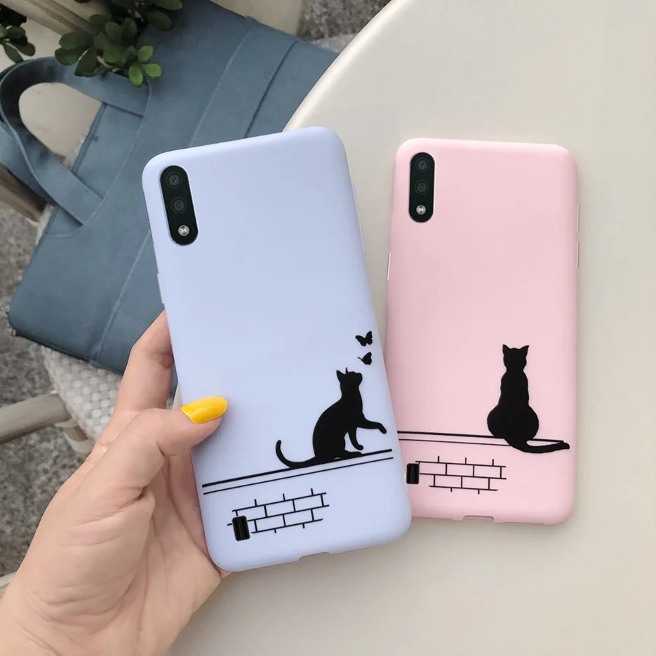 Чехол для Samsung A01 искусственный силиконовый мягкий чехол 5 7 дюйма Galaxy A 01 A015F чехлы