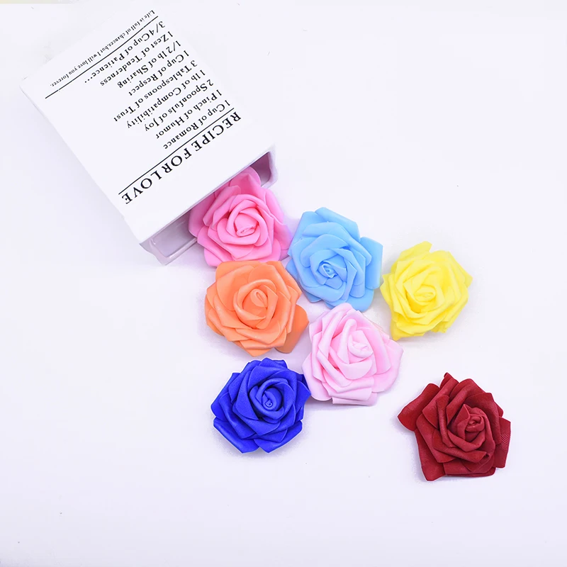 8cm Artificial Rose Heads Wedding Bride Bouquet PE Foam Fake Flowers For Home Party Decorations DIY Wreaths Event Supplies | Дом и сад