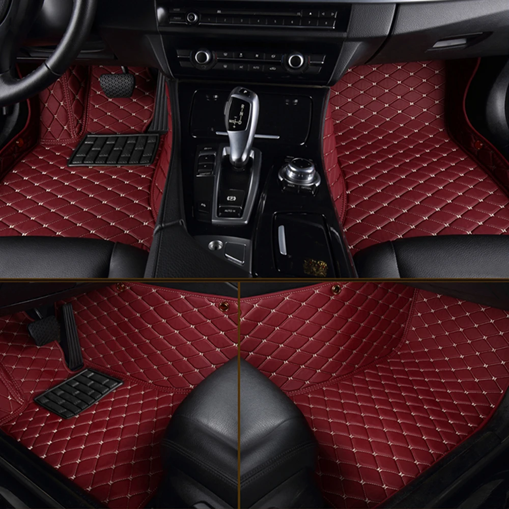 

Custom Car Floor Mats For for Infiniti G Series G25 G35 G36 G37 Sedan 2007 2008-2013 Leather Auto Carpet Full Protection Rugs