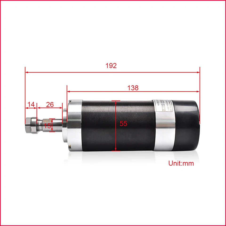 Электродвигатель шпинделя с ЧПУ 500 Вт 12000 об./мин. бесщеточный электродвигатель