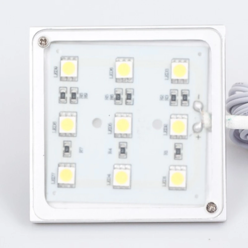 Светодиодный Подсветка 12VDC квадратной светодиодные лампы 9 светодиодов 5050SMD 1 8 Вт