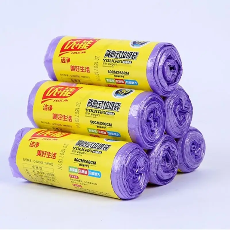 

Portable Garbage Bag Medium Household Affordable Thickening Vest Hanging Trash Bag Kitchen Living Room and Bathroom Rubbish Bag