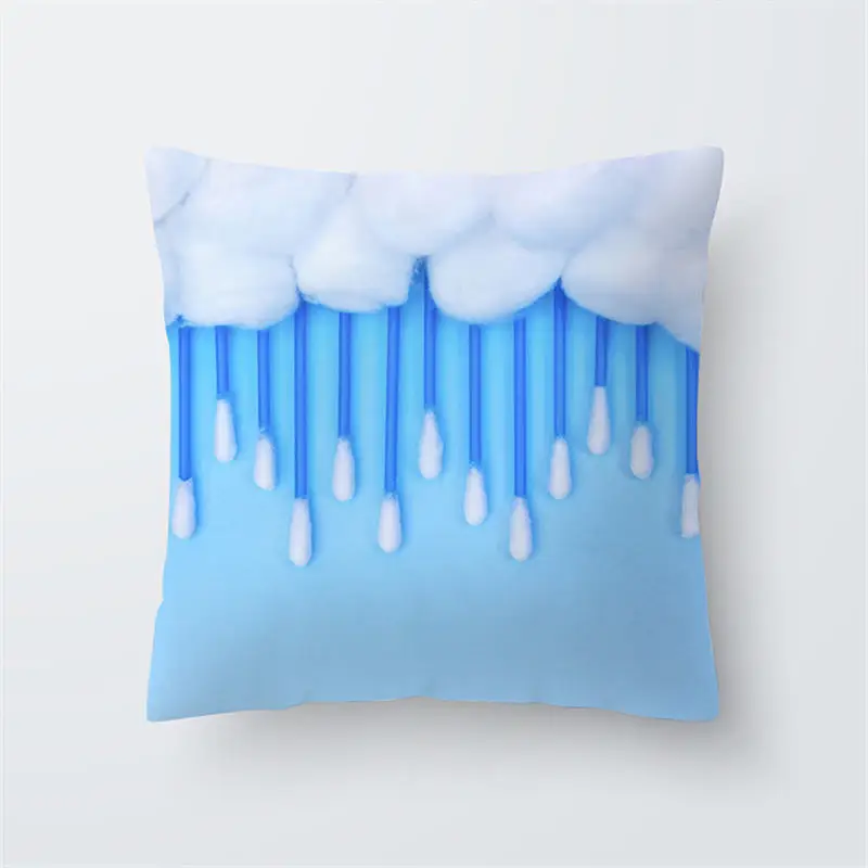 Красочная наволочка с изображением животного слона жирафа кошки океана пейзажа