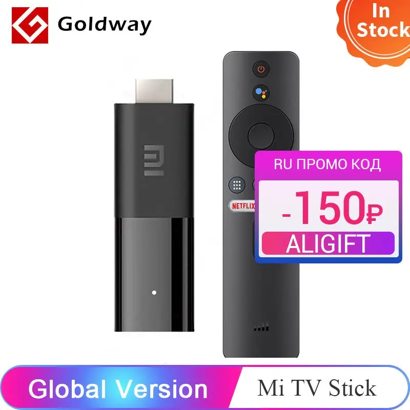 Мини ТВ флешка Xiaomi Mi TV stick Android глобальная версия smart 9 0 P 1 ГБ ОЗУ 8 Гб ПЗУ Bluetooth 1080 Wi Fi