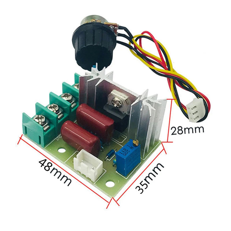 220V 2000W тиристорный мотор Скорость контроллер диммеры затемнения с Температура