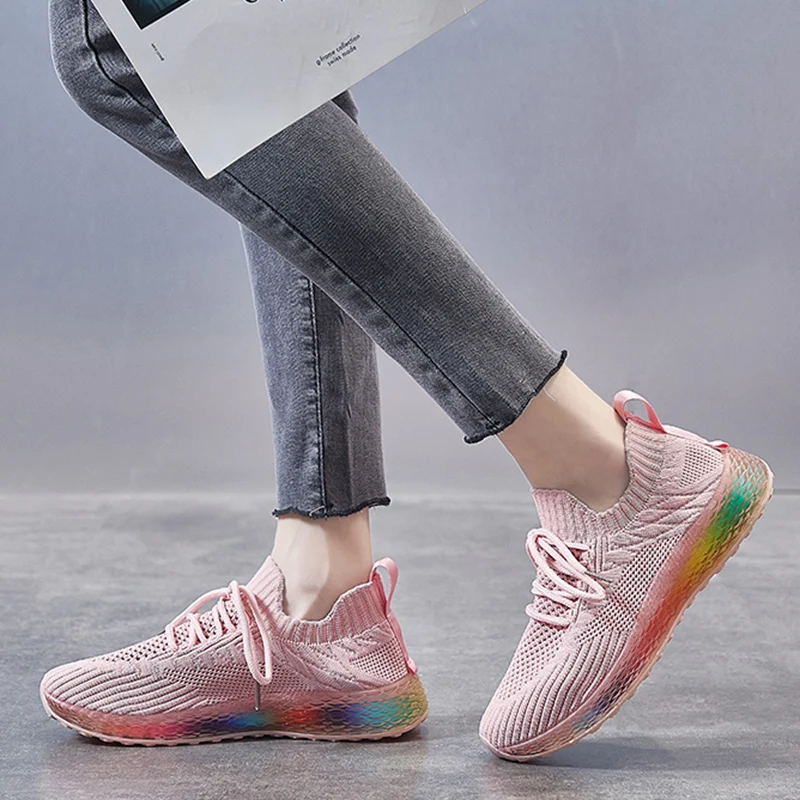 Женские теннисные кроссовки на платформе розовые бежевые оранжевые или белые из