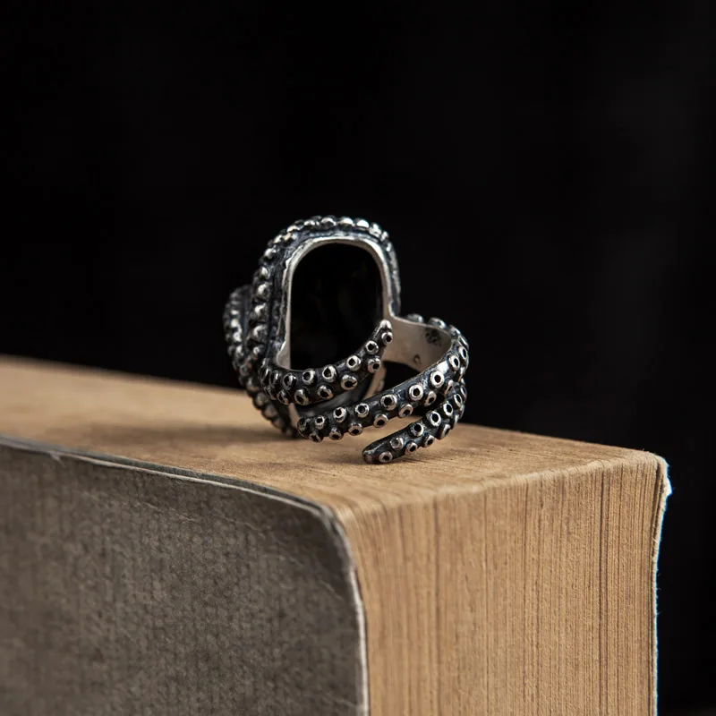 HelloLook 925 пробы серебро преувеличенный Осьминог разъединяющееся кольцо