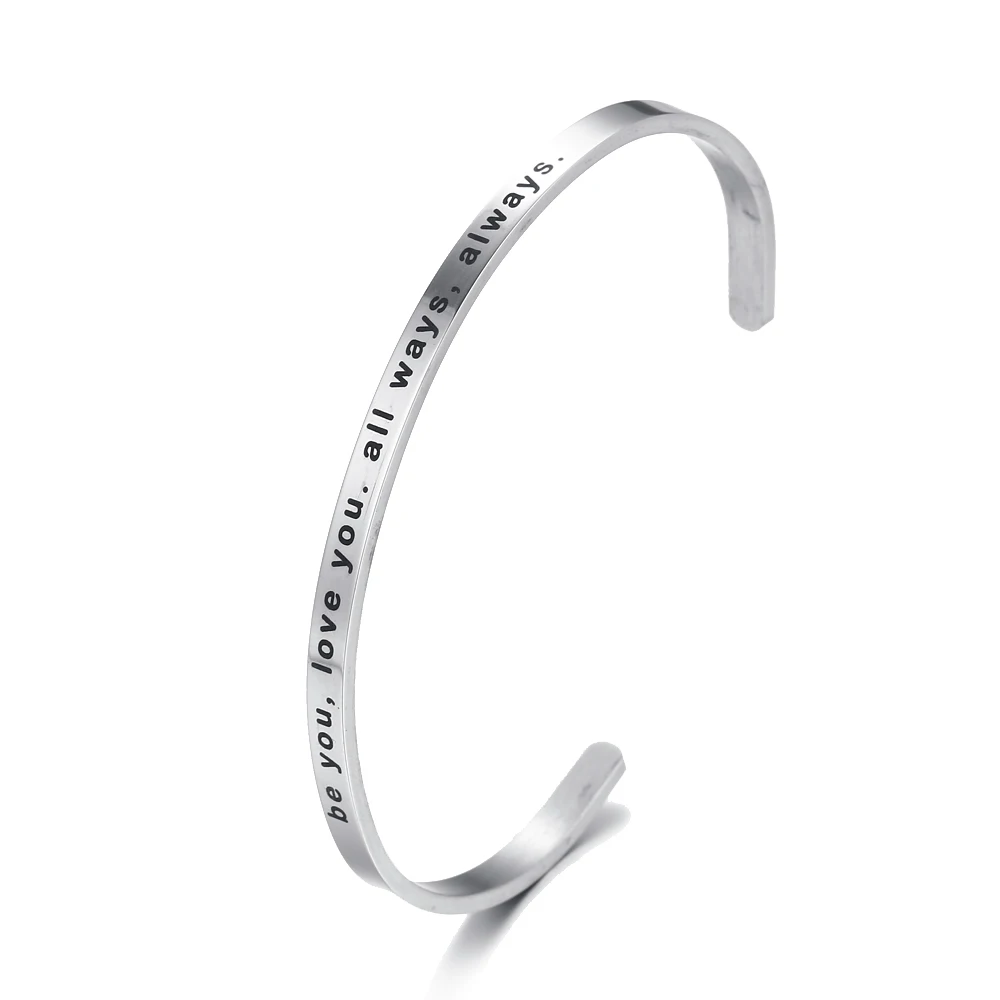 Браслет из нержавеющей стали с гравировкой сообщения от GRACE THROUGH FAITH|Браслеты| |