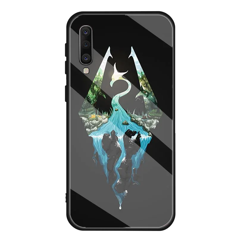 Чехол-накладка Skyrim для Samsung Galaxy A10E A10S A20E A20S A40 A50 A60 A70 A80 A6 A7 A8 2018 закаленное стекло |