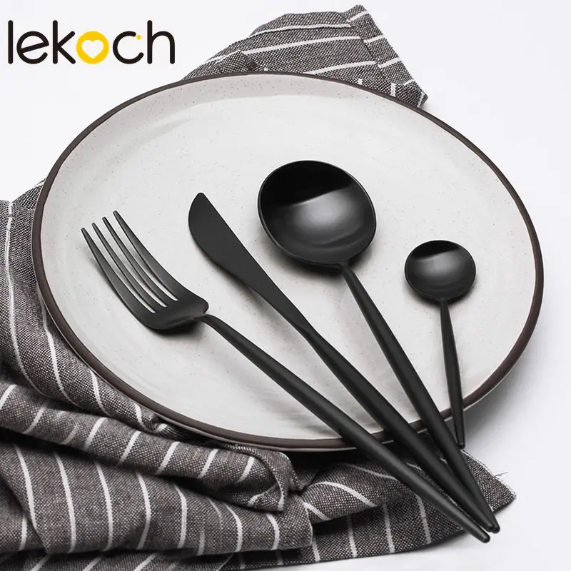 LEKOCH многоразовая посуда столовые приборы из нержавеющей стали набор кухонной