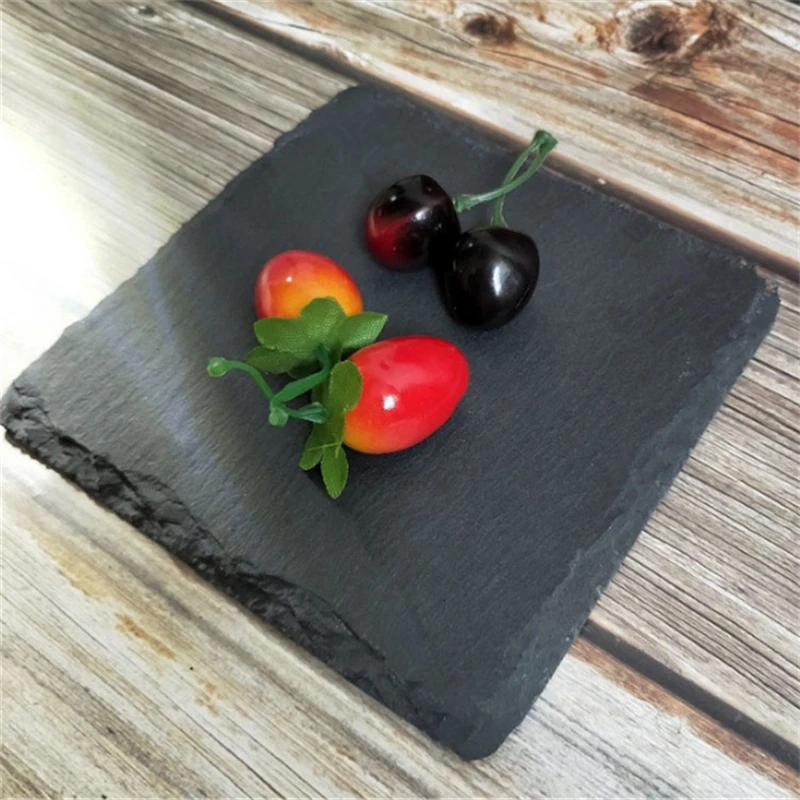 Тарелка горячая Распродажа из натурального сланца в западном стиле плоская