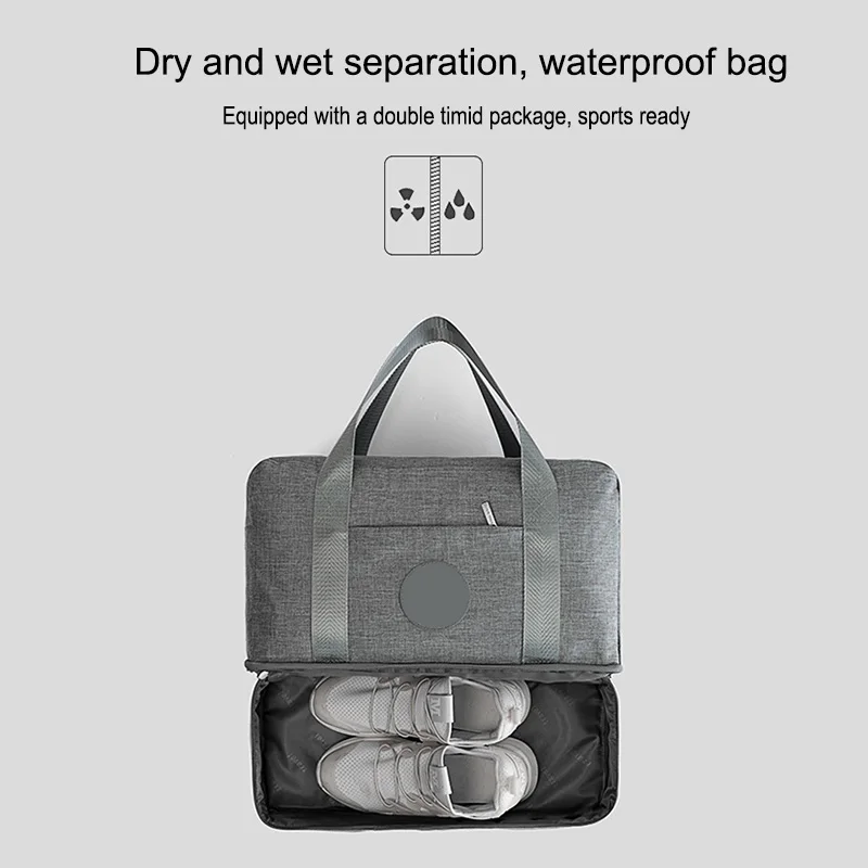 Спортивная вместительная водонепроницаемая сумка для тренажерного зала фитнеса