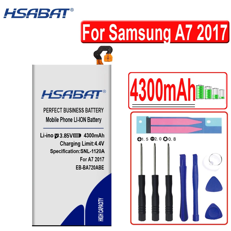 HSABAT EB-BA720ABE 4300 мА/ч, Батарея для samsung Galaxy A7 /SM-A720 A720F A720S Galaxy J7 Pro SM-J730F/J7