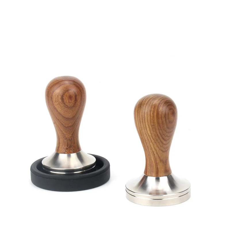 

Italian Solid Wood Coffee Press Classic Simple 51/55/58mm304 Stainless Steel Grinding Artifact Household Coffee Tools