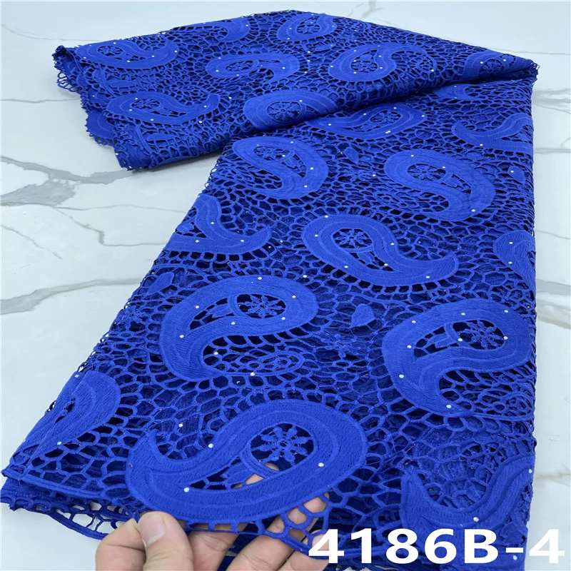 

Африканская кружевная ткань высокое качество ткани шнур шнурок из Африканской ткани Для женщин нигерийское кружево растворимое в воде с ка...