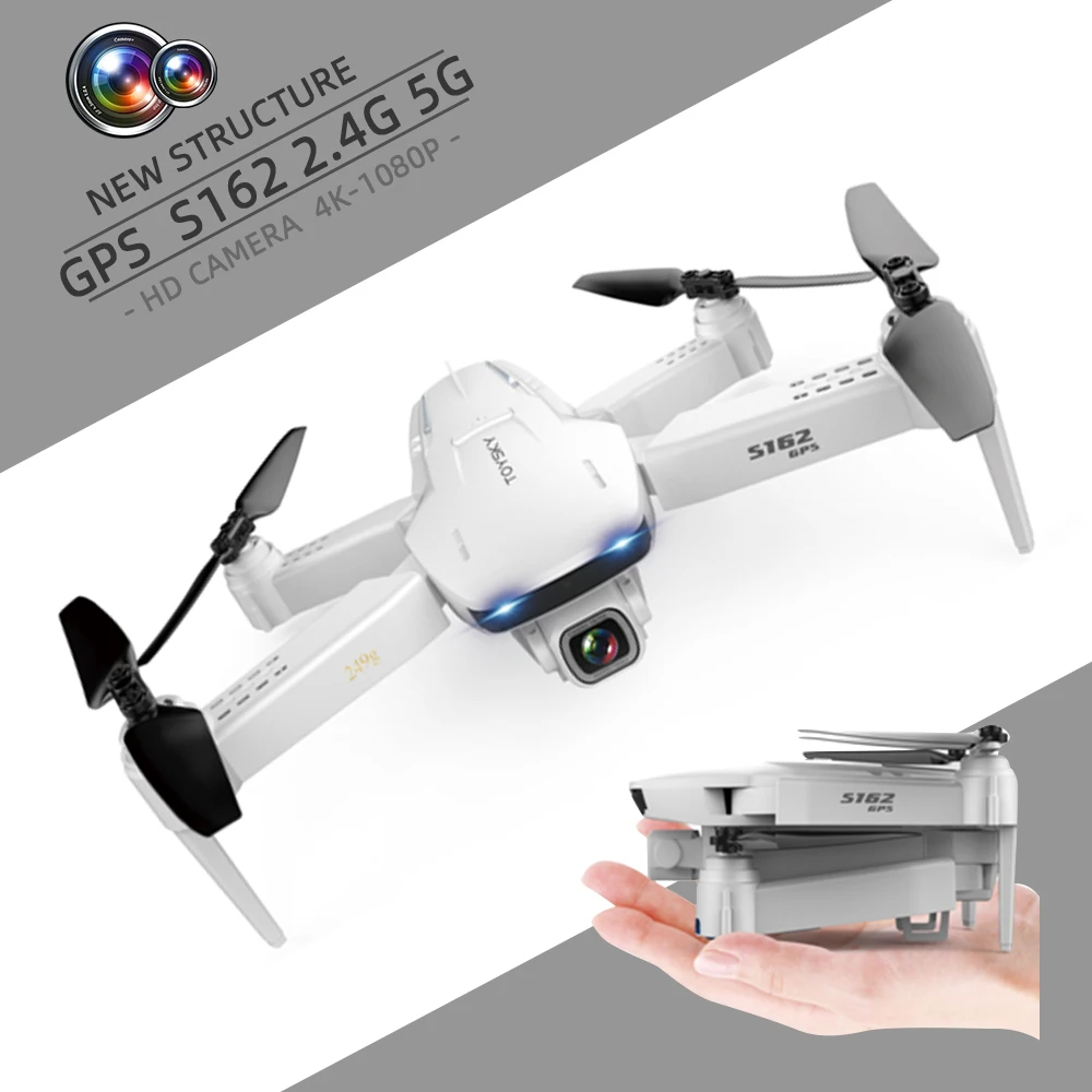 

S162 drone rc dron GPS 4K quadcopter WIFI FPV flight 20 minutes distance 500m smart return toys PK SG907 pro S167 F8 X81