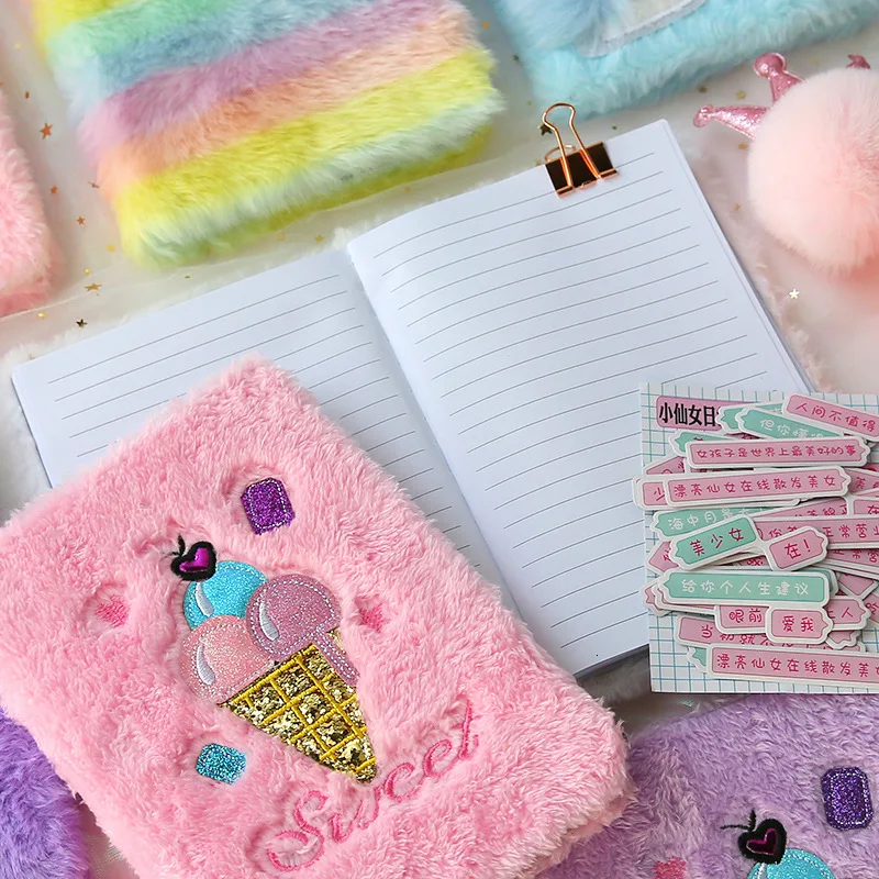 Радужные Фэнтези мягкие не образует катышки A5 Тетрадь милый кавайный дневник