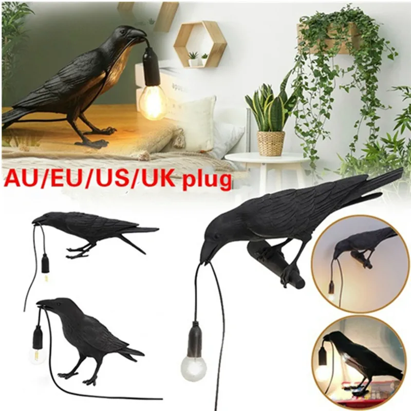 

Lucky Bird Lamp LED Wall Lamp for Living Room Deco Bedroom Lamps Indoor Lighting Crow Lights Nordic Style Wall Light Fixture