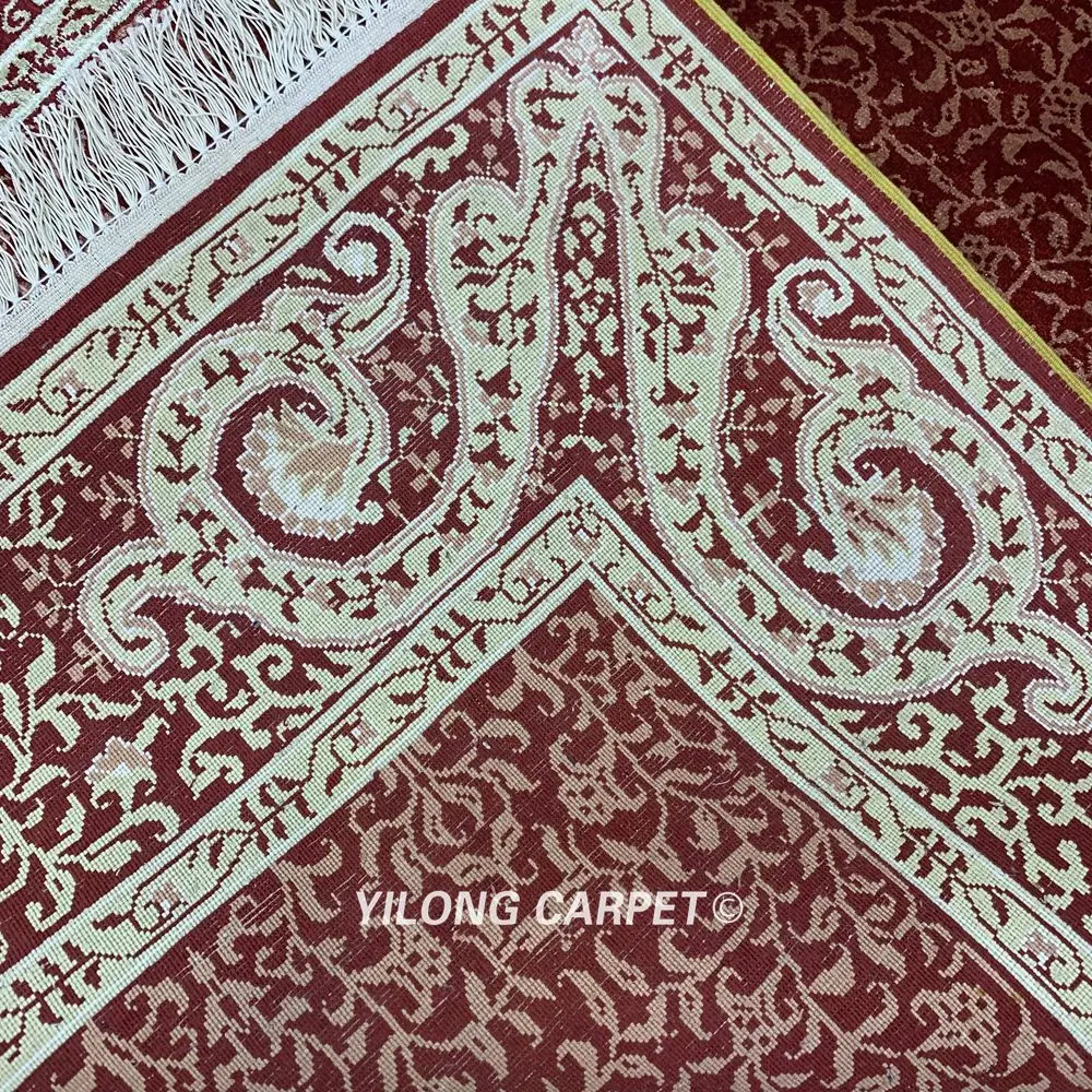 YILONG 3'x5' Oriental carpet handmade exquisite floral red turkish silk rugs (HF228B) | Дом и сад
