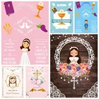 Фон для фотосъемки новорожденных девочек и мальчиков Yeele с изображением Библии первого причастия, чаши, крещения, фон для фотосъемки на день рождения