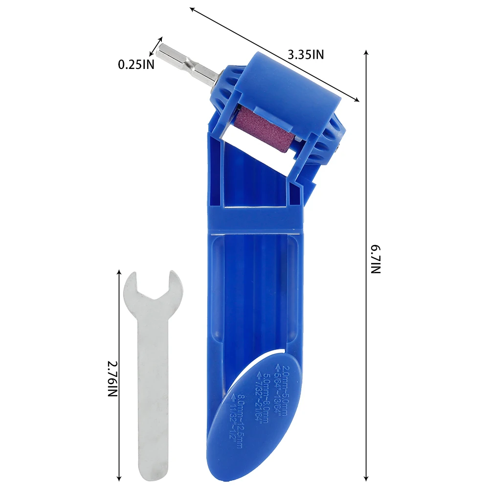 

1 Set 2-12.5mm Portable Corundum Grinding Wheel Drill Bit Sharpener Titanium Drill Portable Drill Bit Powered Tool Parts