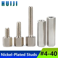 4 40 hex male female standoff stud board nickel plated thread hexagon pcb motherboard standoff spacer hollow bolt nut imperial