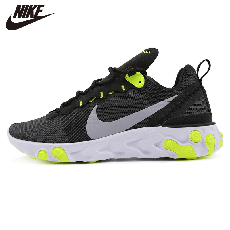 Оригинальные женские Кроссовки WMNS, NIKE, React Element 55, черные, Новое поступление, кроссовки