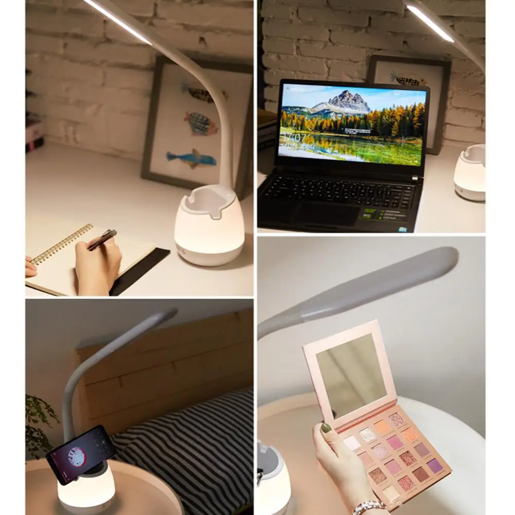 USB Перезаряжаемый светодиодный настольная лампа с сенсорным затемнением