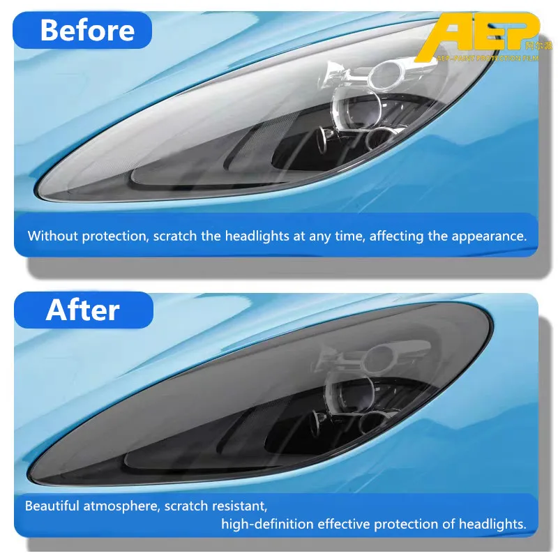 AEP ТПУ черненая наклейка на фары автомобиля Анти Царапины пленка для Porsche Macan Cayenne
