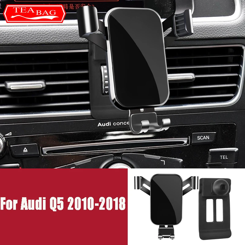 

Регулируемый держатель для Audi Q5 2010 2011 2012 2013 2014-2018, кронштейн для крепления на вентиляционное отверстие, Гравитационный держатель для телефо...