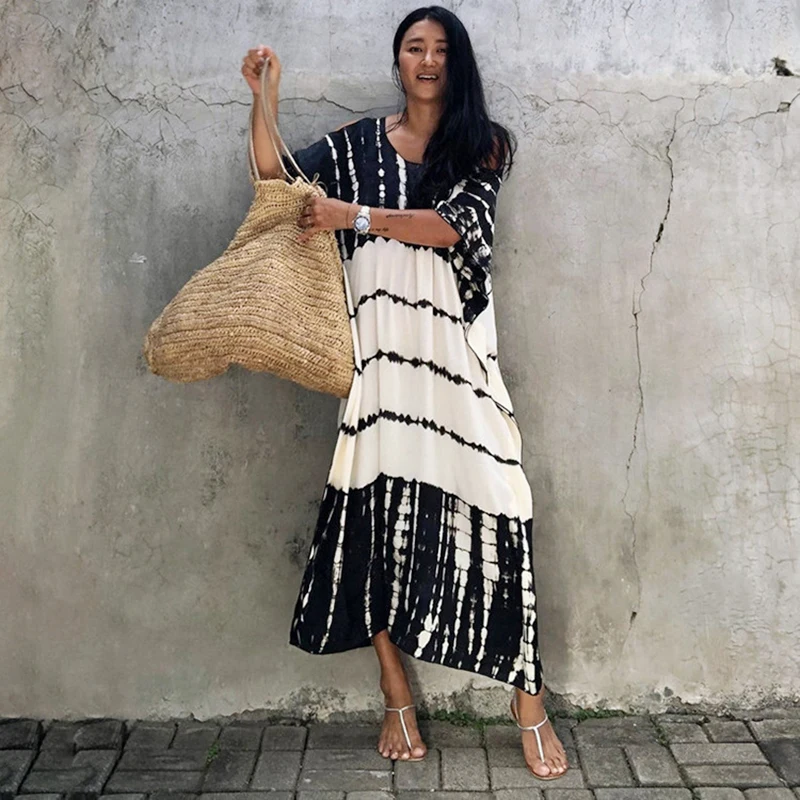 

Summer 2021 Euro American new beach blouse off shoulder robe seaside holiday skirt Bikini Swimsuit sunscreen blouse