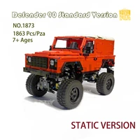 moc defender 90 standard version off road jeep with pdf drawings building blocks bricks kids diy model birthday christmas gifts