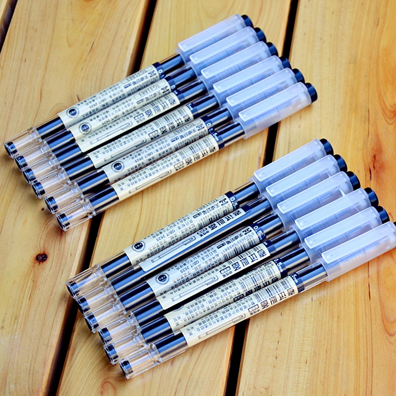 6 шт 0 35 мм цвет: черный синий красный гелевые чернила маркера для школы