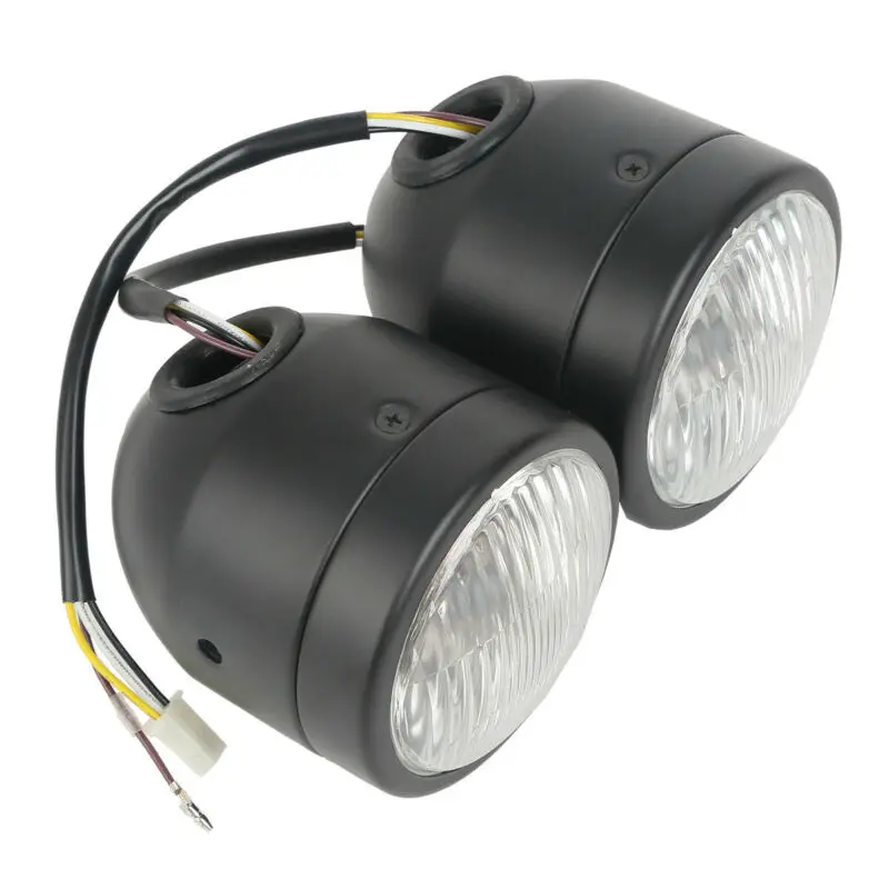 Двойная Передняя фара 12 В двойная передняя с кронштейном для уличных бойцов