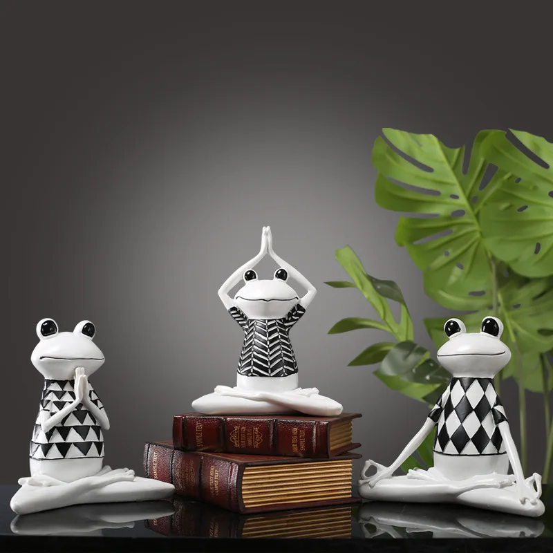 Кавайное украшение для сада животного из смолы йоги скандинавский декор лягушки