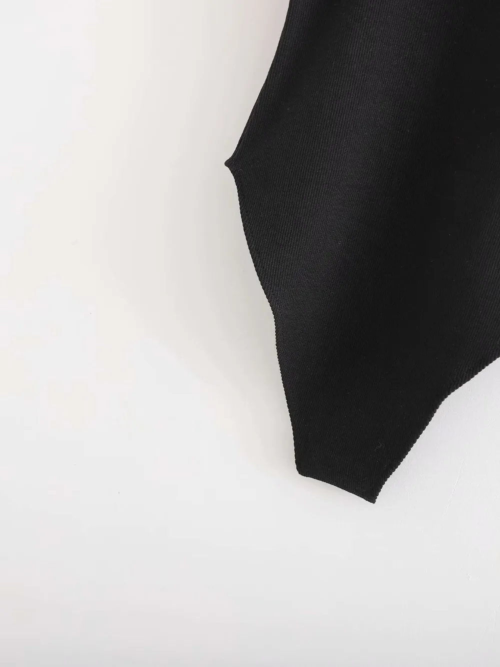 Ribbed Knit Sexy Bodysuit Women Tulle Sleeve Round Neck Vintage Black Tops Body mujer | Женская одежда