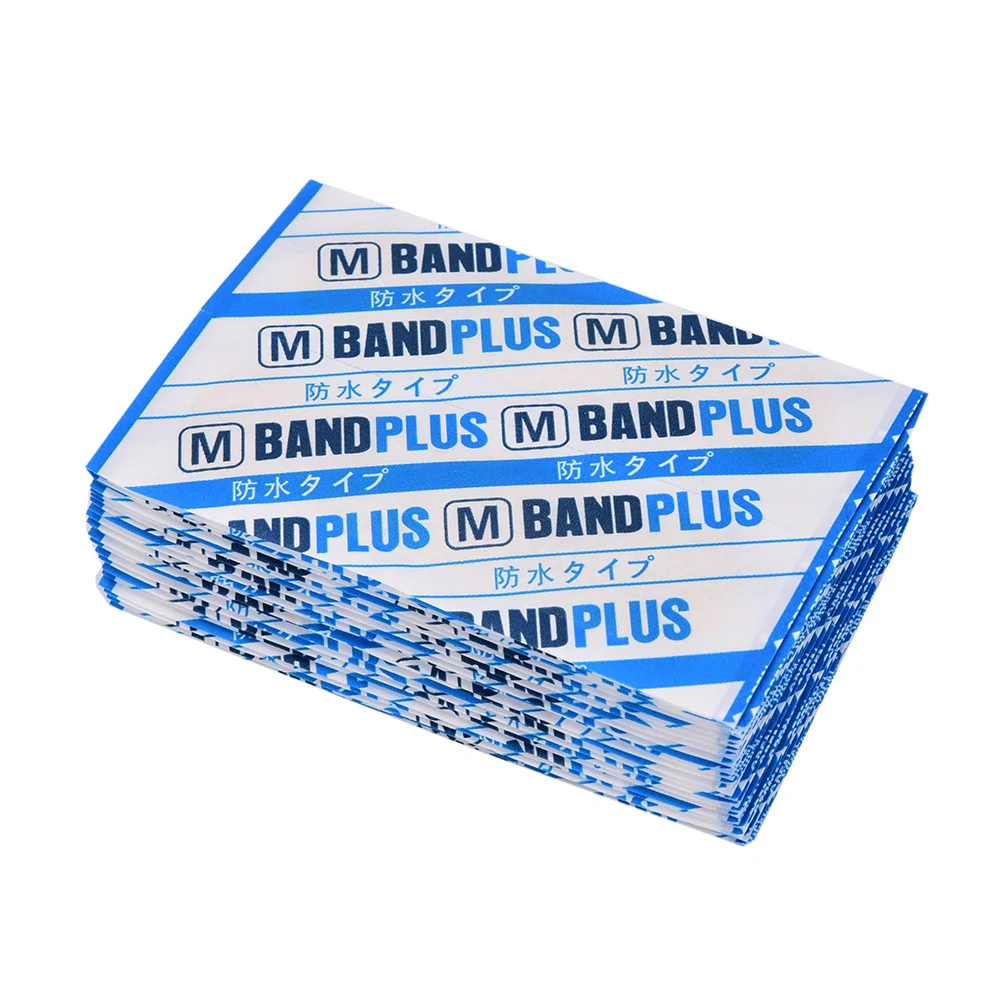 

50pcs/Box First Aid Bandage Hemostatic Medical Disposable Waterproof Band-Aid With A Sterile Gauze Pad Safety & Survival