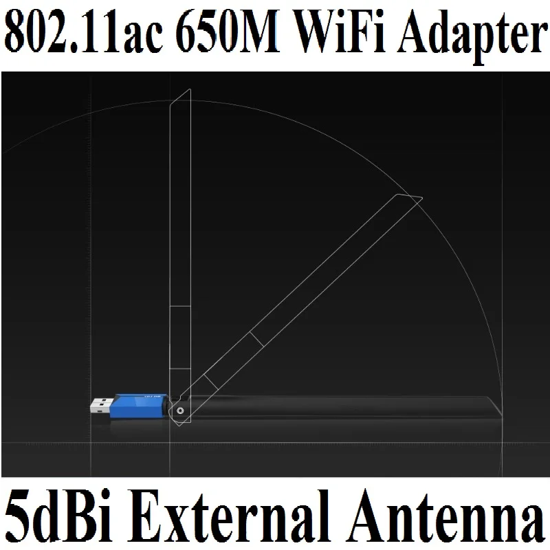 Подключи и играй не требует драйвера Φ AC600 беспроводная сетевая карта 11AC 600 Мбит/с