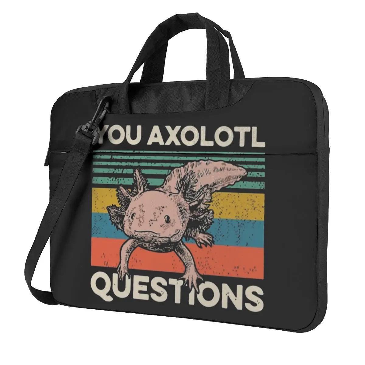 

You Axolotl Questions Laptop Bag Case Vintage Print Cute Bicycle Computer Bag Clutch Protective Laptop Pouch
